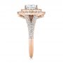 14k Rose Gold 14k Rose Gold Custom Halo Pave Diamond Engagement Ring - Side View -  104254 - Thumbnail