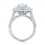 18k White Gold 18k White Gold Custom Halo Pave Diamond Engagement Ring - Front View -  104254 - Thumbnail