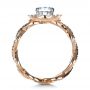 18k Rose Gold Custom Halo Engagement Ring - Front View -  1390 - Thumbnail