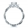 14k White Gold 14k White Gold Custom Halo Engagement Ring - Front View -  1390 - Thumbnail