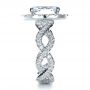 Platinum Platinum Custom Halo Engagement Ring - Side View -  1390 - Thumbnail