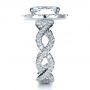 18k White Gold 18k White Gold Custom Halo Engagement Ring - Side View -  1390 - Thumbnail