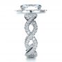 18k White Gold 18k White Gold Custom Halo Engagement Ring - Side View -  1390 - Thumbnail