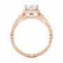 14k Rose Gold 14k Rose Gold Custom Hand Engraved Diamond Engagement Ring - Front View -  103473 - Thumbnail