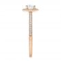14k Rose Gold 14k Rose Gold Custom Hand Engraved Diamond Engagement Ring - Side View -  102082 - Thumbnail