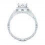 18k White Gold 18k White Gold Custom Hand Engraved Diamond Engagement Ring - Front View -  103473 - Thumbnail