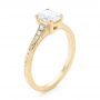 14k Yellow Gold 14k Yellow Gold Custom Hand Engraved Diamond Engagement Ring - Three-Quarter View -  102979 - Thumbnail