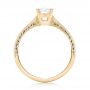 18k Yellow Gold 18k Yellow Gold Custom Hand Engraved Diamond Engagement Ring - Front View -  102979 - Thumbnail