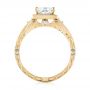 14k Yellow Gold 14k Yellow Gold Custom Hand Engraved Diamond Engagement Ring - Front View -  103473 - Thumbnail