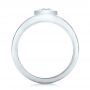 14k White Gold 14k White Gold Custom Hand Engraved Diamond Solitaire Engagement Ring - Front View -  100655 - Thumbnail
