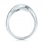  Platinum Platinum Custom Hand Engraved Diamond Solitaire Engagement Ring - Front View -  100791 - Thumbnail