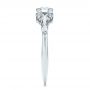  Platinum Platinum Custom Hand Engraved Diamond Solitaire Engagement Ring - Side View -  100700 - Thumbnail