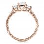 18k Rose Gold 18k Rose Gold Custom Hand Engraved Engagement Ring - Front View -  100115 - Thumbnail