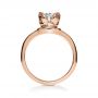 18k Rose Gold 18k Rose Gold Custom Hand Engraved Engagement Ring - Front View -  1121 - Thumbnail