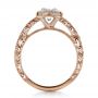 18k Rose Gold 18k Rose Gold Custom Hand Engraved Engagement Ring - Front View -  1413 - Thumbnail