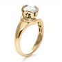 18k Yellow Gold 18k Yellow Gold Custom Hand Engraved Engagement Ring - Three-Quarter View -  1121 - Thumbnail