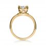 18k Yellow Gold 18k Yellow Gold Custom Hand Engraved Engagement Ring - Front View -  1121 - Thumbnail