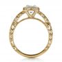 18k Yellow Gold 18k Yellow Gold Custom Hand Engraved Engagement Ring - Front View -  1413 - Thumbnail