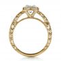 14k Yellow Gold 14k Yellow Gold Custom Hand Engraved Engagement Ring - Front View -  1413 - Thumbnail