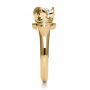 18k Yellow Gold 18k Yellow Gold Custom Hand Engraved Engagement Ring - Side View -  1121 - Thumbnail