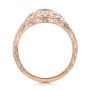 18k Rose Gold 18k Rose Gold Custom Hand Engraved Ruby And Diamond Engagement Ring - Front View -  101226 - Thumbnail