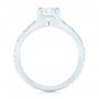  Platinum Custom Hand Engraved Solitaire Diamond Engagement Ring - Front View -  104085 - Thumbnail