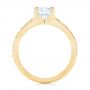 14k Yellow Gold 14k Yellow Gold Custom Hand Engraved Solitaire Diamond Engagement Ring - Front View -  104085 - Thumbnail