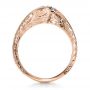 18k Rose Gold 18k Rose Gold Custom Hand Engraved Solitaire Engagement Ring - Front View -  1312 - Thumbnail