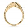 18k Yellow Gold 18k Yellow Gold Custom Hand Engraved Solitaire Engagement Ring - Front View -  1312 - Thumbnail