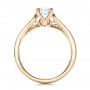 18k Yellow Gold And 18K Gold 18k Yellow Gold And 18K Gold Custom Hand Engraved Diamond Engagement Ring - Front View -  101422 - Thumbnail