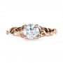 14k Rose Gold 14k Rose Gold Custom Hand Fabricated Engagement Ring - Top View -  1263 - Thumbnail