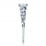 18k White Gold Custom Hand Fabricated Engagement Ring - Side View -  1263 - Thumbnail