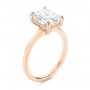 18k Rose Gold 18k Rose Gold Custom Hidden Halo Diamond Engagement Ring - Three-Quarter View -  106666 - Thumbnail