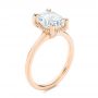 18k Rose Gold 18k Rose Gold Custom Hidden Halo Diamond Engagement Ring - Three-Quarter View -  106667 - Thumbnail