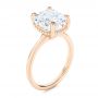 18k Rose Gold 18k Rose Gold Custom Hidden Halo Diamond Engagement Ring - Three-Quarter View -  106674 - Thumbnail