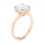18k Rose Gold 18k Rose Gold Custom Hidden Halo Diamond Engagement Ring - Three-Quarter View -  106675 - Thumbnail