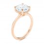 14k Rose Gold 14k Rose Gold Custom Hidden Halo Diamond Engagement Ring - Three-Quarter View -  106675 - Thumbnail