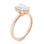 14k Rose Gold 14k Rose Gold Custom Hidden Halo Diamond Engagement Ring - Three-Quarter View -  107205 - Thumbnail