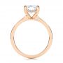 18k Rose Gold 18k Rose Gold Custom Hidden Halo Diamond Engagement Ring - Front View -  106666 - Thumbnail