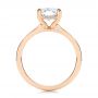 14k Rose Gold 14k Rose Gold Custom Hidden Halo Diamond Engagement Ring - Front View -  106666 - Thumbnail