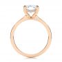 14k Rose Gold 14k Rose Gold Custom Hidden Halo Diamond Engagement Ring - Front View -  106666 - Thumbnail