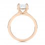 14k Rose Gold 14k Rose Gold Custom Hidden Halo Diamond Engagement Ring - Front View -  106676 - Thumbnail