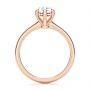 18k Rose Gold 18k Rose Gold Custom Hidden Halo Diamond Engagement Ring - Front View -  107205 - Thumbnail