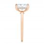 14k Rose Gold 14k Rose Gold Custom Hidden Halo Diamond Engagement Ring - Side View -  106666 - Thumbnail