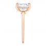 18k Rose Gold 18k Rose Gold Custom Hidden Halo Diamond Engagement Ring - Side View -  106667 - Thumbnail