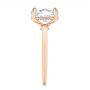 18k Rose Gold 18k Rose Gold Custom Hidden Halo Diamond Engagement Ring - Side View -  106676 - Thumbnail