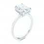 18k White Gold 18k White Gold Custom Hidden Halo Diamond Engagement Ring - Three-Quarter View -  106666 - Thumbnail