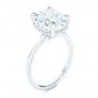 18k White Gold 18k White Gold Custom Hidden Halo Diamond Engagement Ring - Three-Quarter View -  106674 - Thumbnail