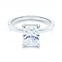 18k White Gold 18k White Gold Custom Hidden Halo Diamond Engagement Ring - Flat View -  106666 - Thumbnail