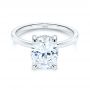 14k White Gold 14k White Gold Custom Hidden Halo Diamond Engagement Ring - Flat View -  106667 - Thumbnail